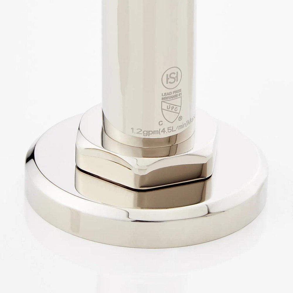 Signature Hardware Polished Nickel Two Handle Widespread Bathroom Sink Faucet 