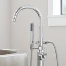 Signature Hardware Brushed Nickel Single Handle Monoblock Bathroom Sink Faucet 