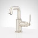 Single Handle Monoblock Bathroom Sink Faucet in Brushed Nickel