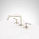 Signature Hardware Brushed Nickel Two Handle Widespread Bathroom Sink Faucet 