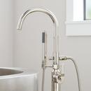 Signature Hardware Polished Nickel Single Handle Monoblock Bathroom Sink Faucet 