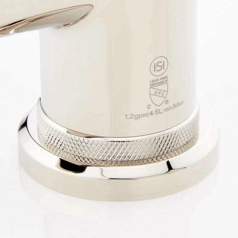 Signature Hardware Polished Nickel Single Handle Monoblock Bathroom Sink Faucet 