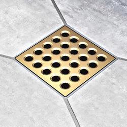 Plastic and Stainless Steel Drain Cover in Champagne Gold