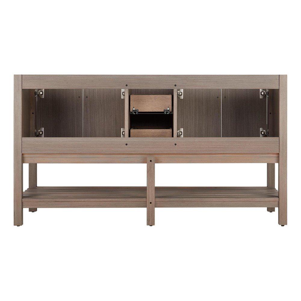 Signature Hardware Ash Brown 60 in. Floor Mount Vanity 