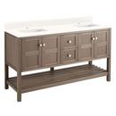 Signature Hardware Ash Brown 60 in. Floor Mount Vanity 