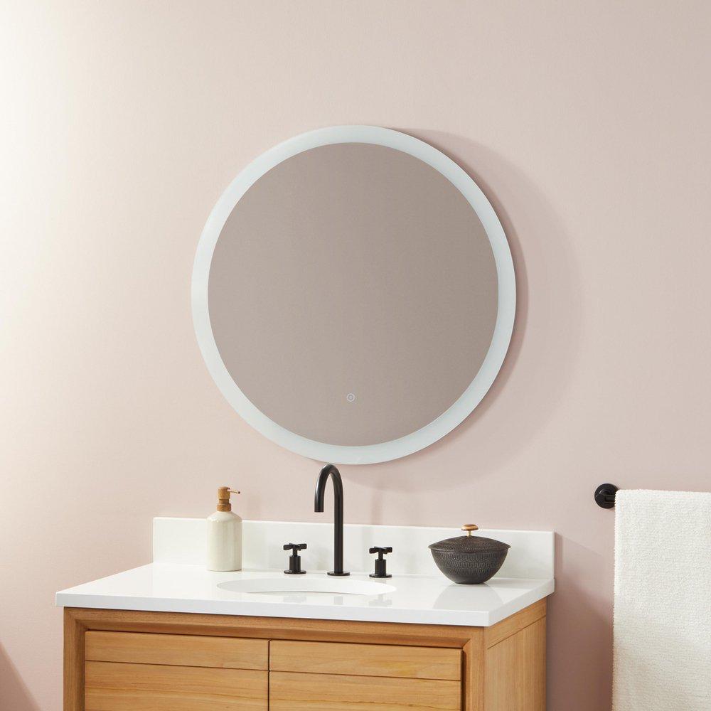 30 x 30 in. Round LED Mirror 