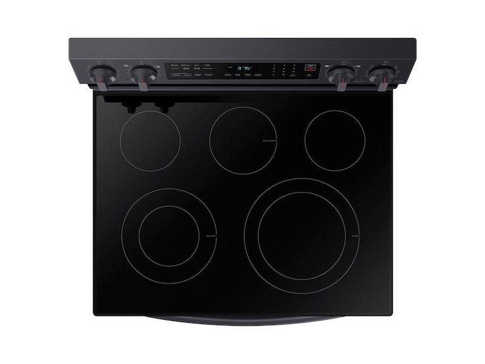 Samsung Fingerprint Resistant Black Stainless Steel 29-15/16 in. 6.3 cu. ft. 5-Burner Radiant Freestanding Range 