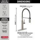 Delta Faucet SpotShield&reg; Stainless Single Handle Pull Down Kitchen Faucet 