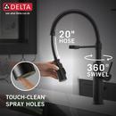 Delta Faucet Matte Black Single Handle Pull Down Kitchen Faucet 