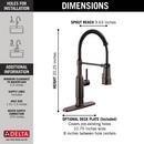 Delta Faucet Venetian Bronze Single Handle Pull Down Kitchen Faucet 