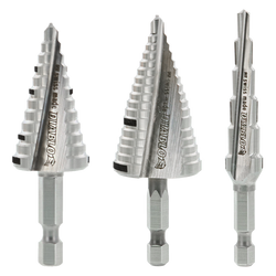 1/2 - 1-1/8 x 1/4 in. Hex Drill Bit 3-Piece