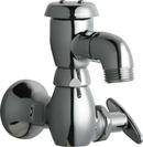 Chicago Faucets Polished Chrome Single Cross Handle Wall Mount Service Faucet 