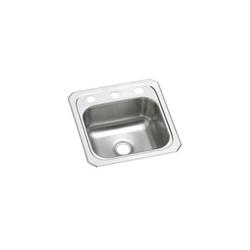 15 x 15 in. Drop-in Stainless Steel 3 Hole Bar Sink in Brushed Satin