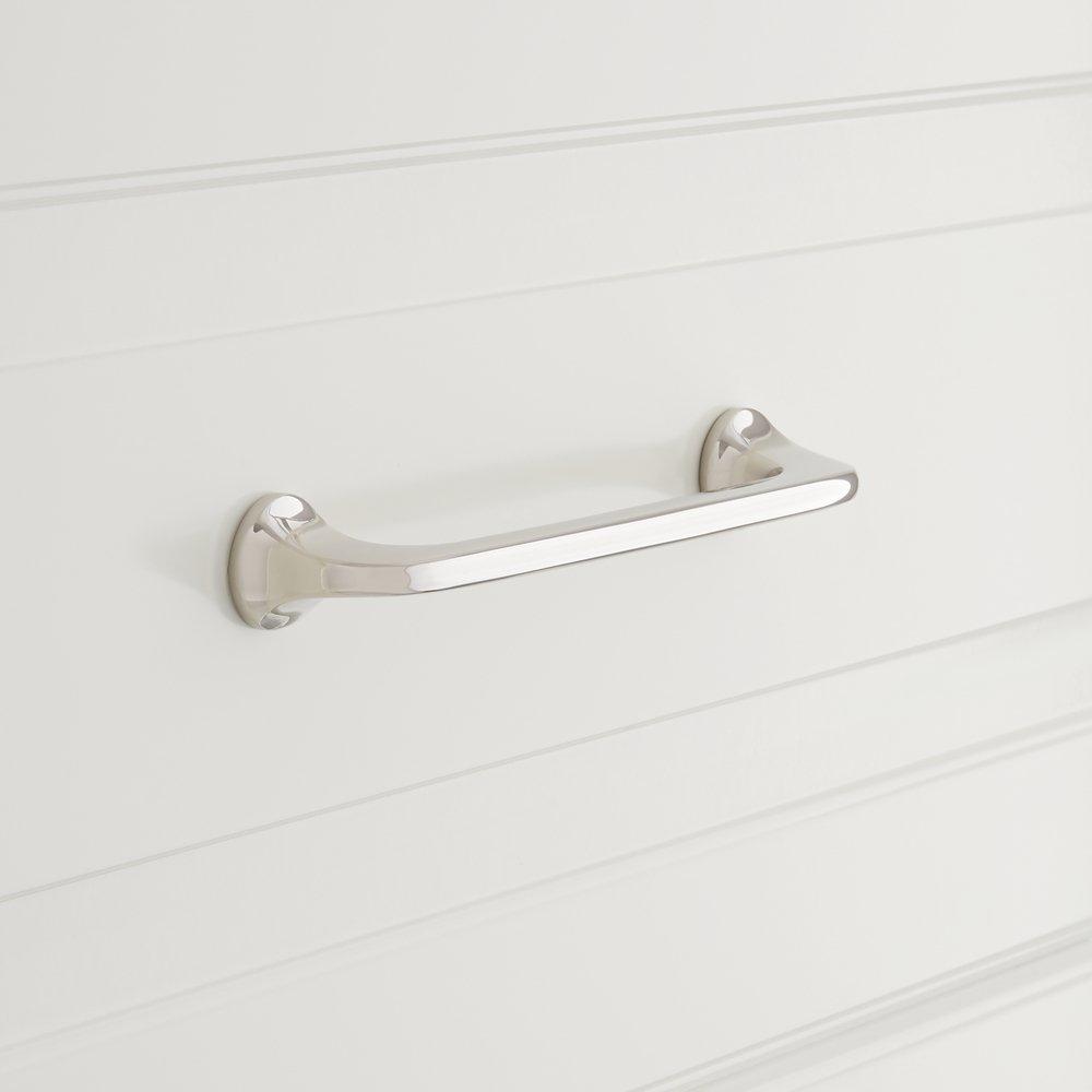 Signature Hardware Polished Nickel 4-3/4 in. Solid Brass Cabinet Pull 