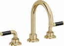 Two Handle Widespread Bathroom Sink Faucet in Polished Brass Uncoated