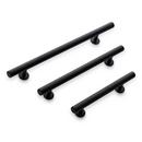 Signature Hardware Satin Black 6 in. Adjustable Solid Brass Round Drawer Pull 