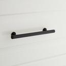 Signature Hardware Satin Black 6 in. Adjustable Solid Brass Round Drawer Pull 