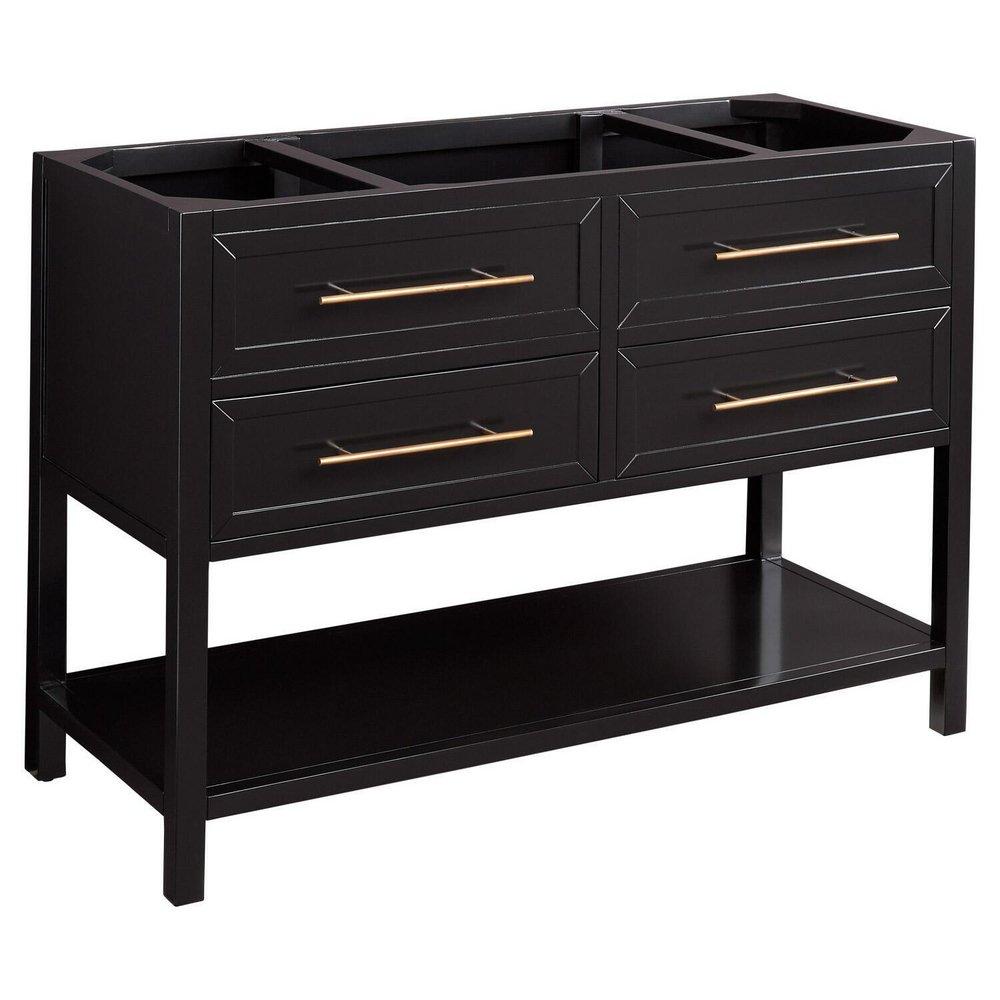 Signature Hardware Black 48 in. Floor Mount Vanity 