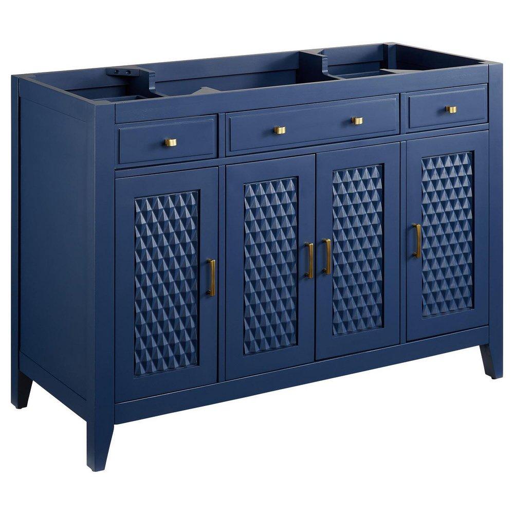 Signature Hardware Bright Navy Blue 48 in. Floor Mount Vanity 