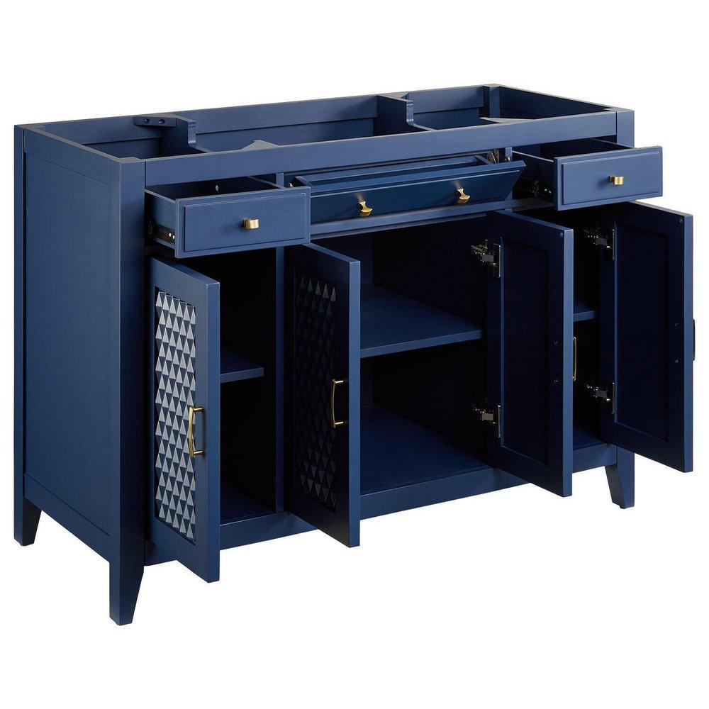Signature Hardware Bright Navy Blue 48 in. Floor Mount Vanity 