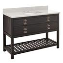Signature Hardware Rustic Black 48 in. Floor Mount Vanity 
