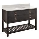 Signature Hardware Rustic Black 48 in. Floor Mount Vanity 
