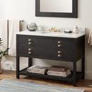 Signature Hardware Rustic Black 48 in. Floor Mount Vanity 