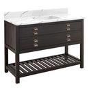 Signature Hardware Rustic Black 48 in. Floor Mount Vanity 