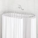 60 in. Ceiling Mount Oval Shower Rod in Chrome