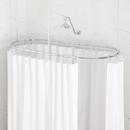 Signature Hardware Chrome 60 in. Ceiling Mount Oval Shower Rod 