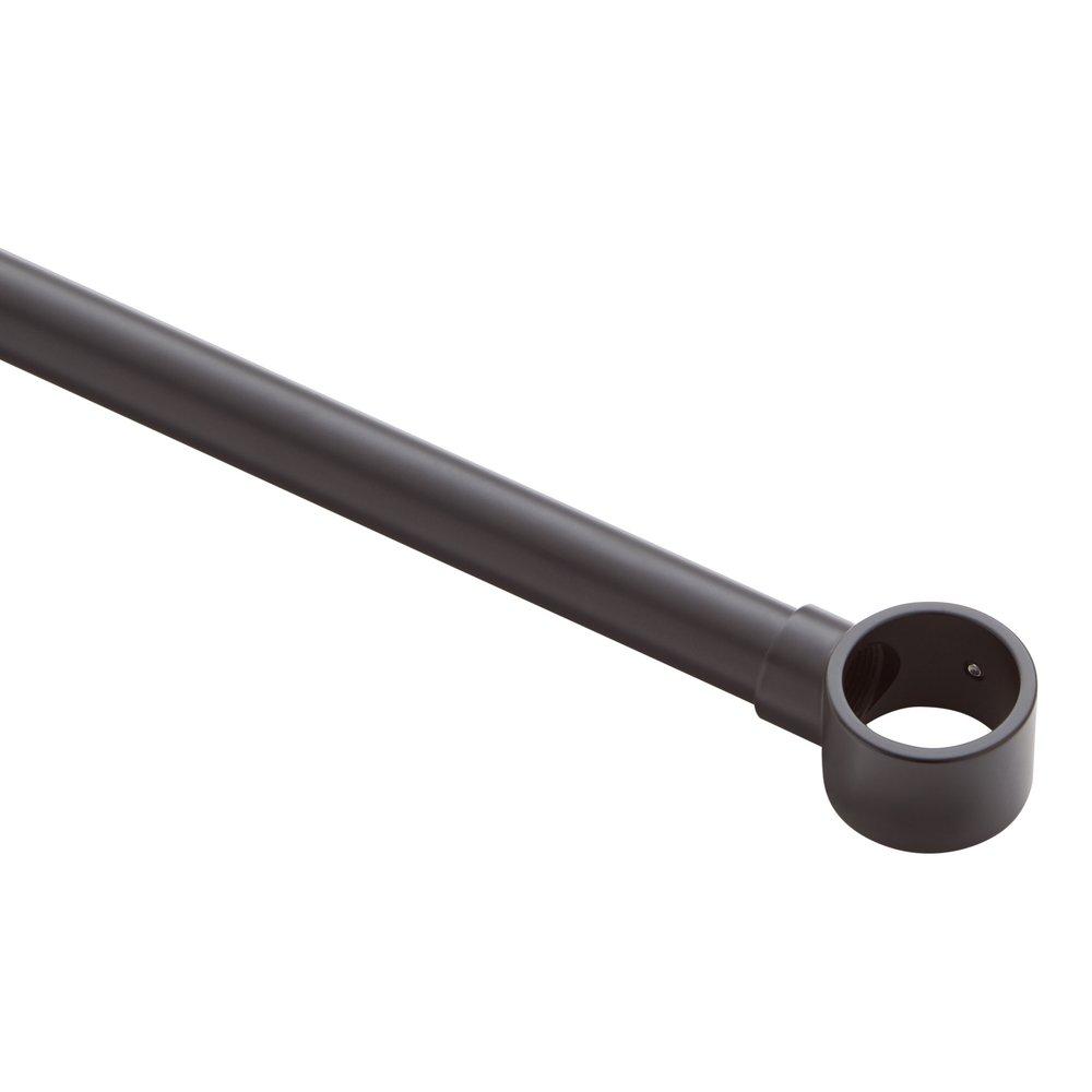 Signature Hardware Matte Black 60 in. Ceiling Mount Oval Shower Rod 