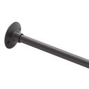 Signature Hardware Matte Black 60 in. Ceiling Mount Oval Shower Rod 