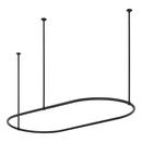 Signature Hardware Matte Black 60 in. Ceiling Mount Oval Shower Rod 