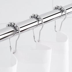 Roller Ball Shower Curtain Rings in Chrome