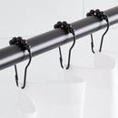 Shower Curtain Rings in Matte Black