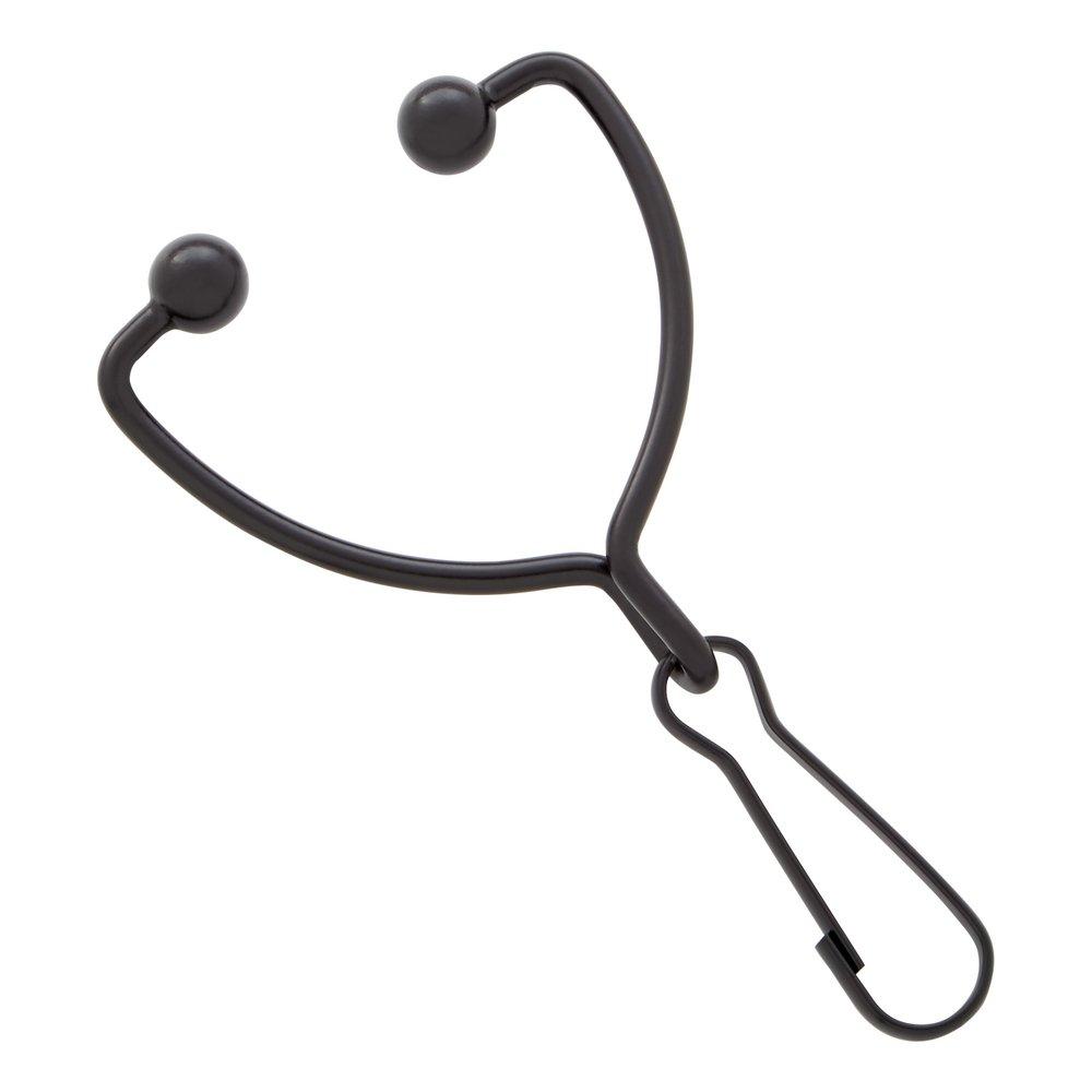 Signature Hardware Matte Black Shower Curtain Ring 