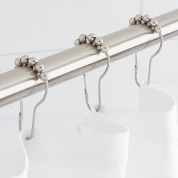 Shower Curtain Rings in Brushed Nickel