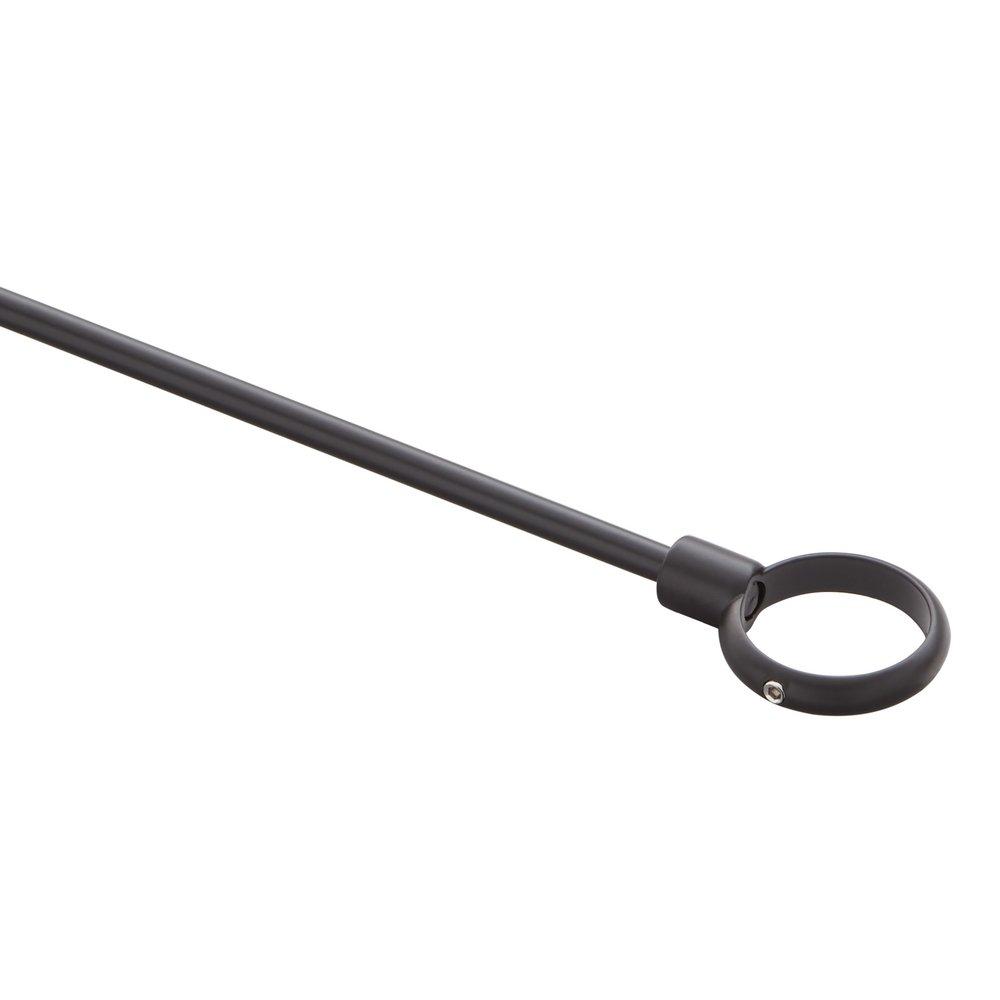 Signature Hardware Matte Black 60 in. D-shaped Shower Rod 