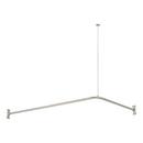 Signature Hardware Brushed Nickel 60 in. L-shaped Shower Rod 