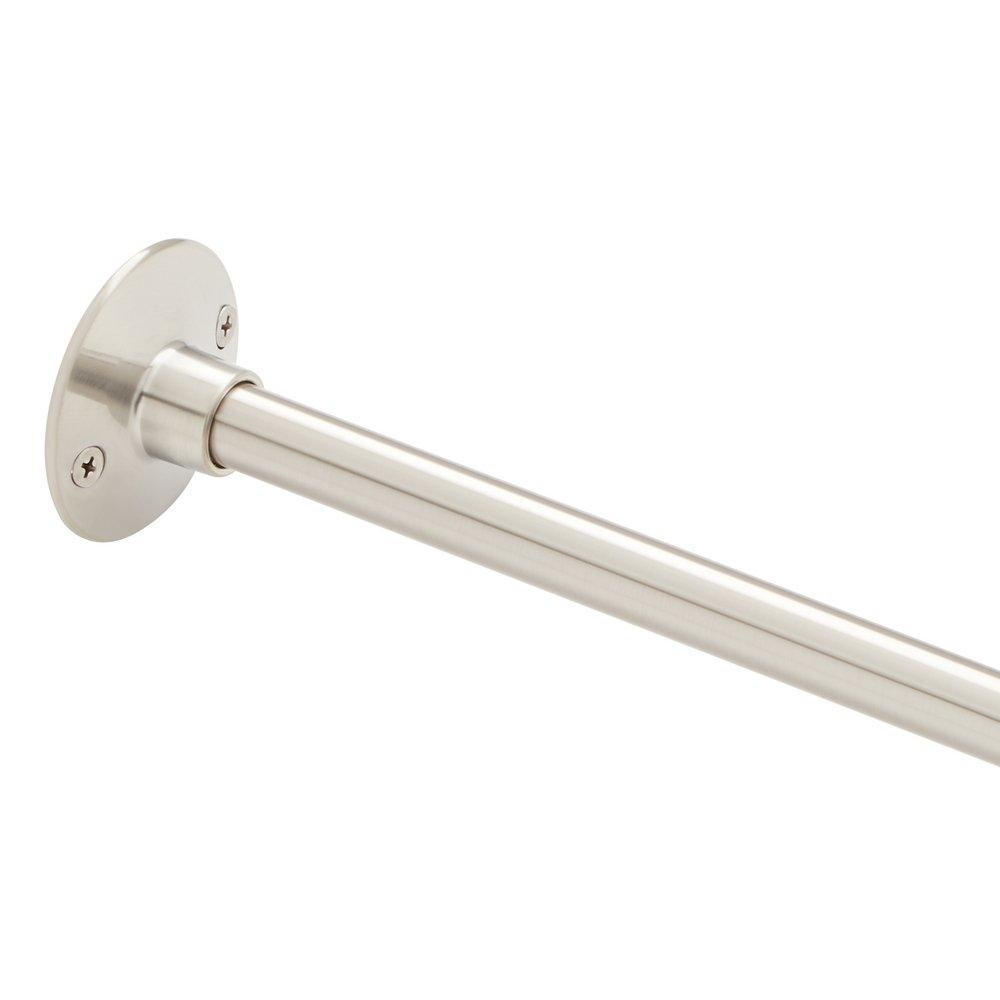 Signature Hardware Brushed Nickel Shower Rod 