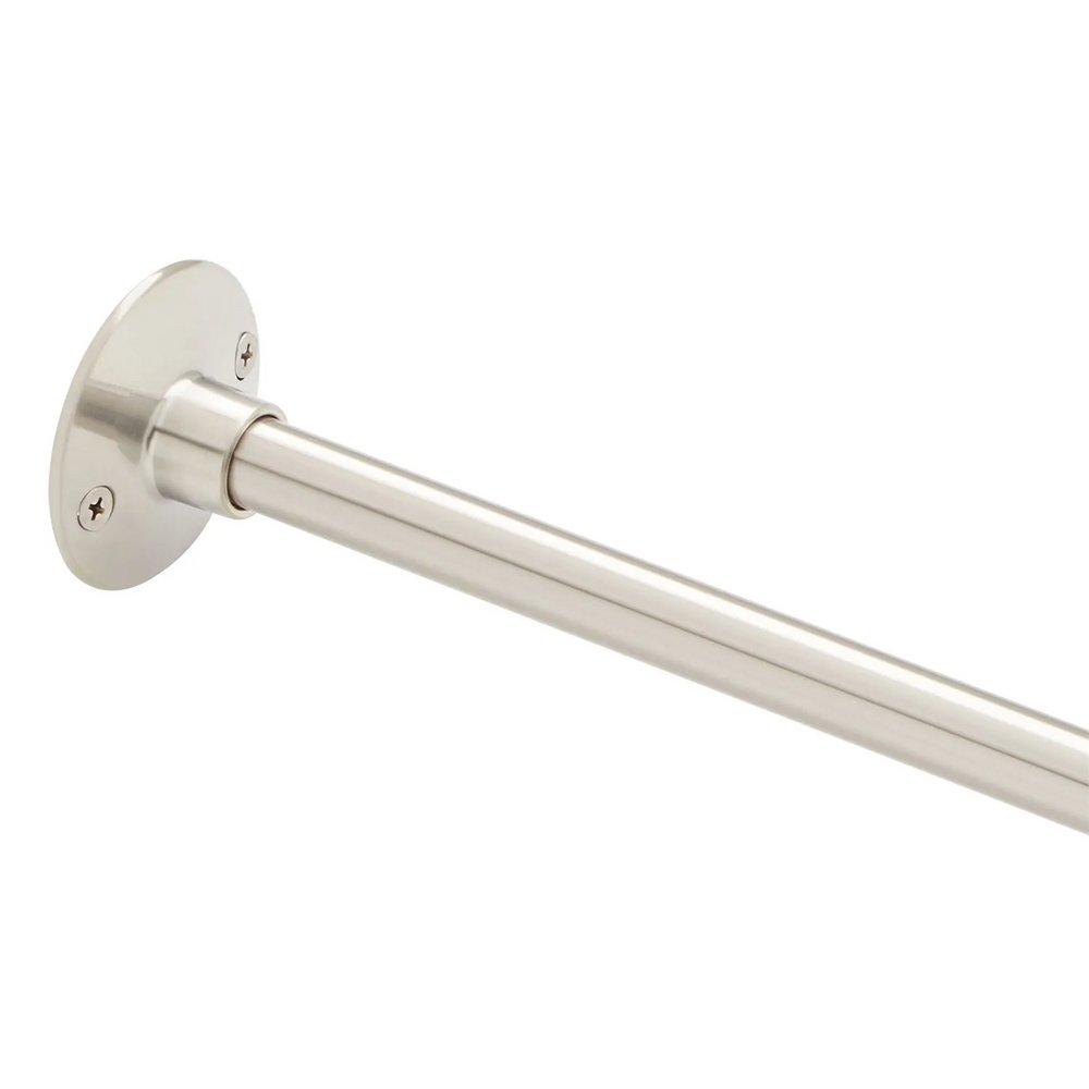 Signature Hardware Brushed Nickel Shower Rod 