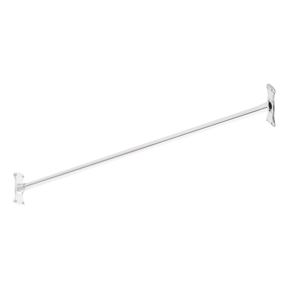 Signature Hardware Chrome 48 in. Straight Shower Rod 