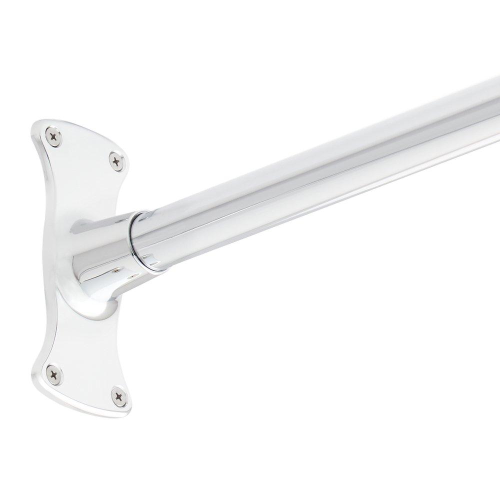 Signature Hardware Chrome 48 in. Straight Shower Rod 