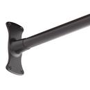Signature Hardware Matte Black 48 in. Straight Shower Rod 