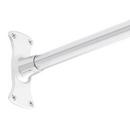 Signature Hardware Chrome 60 in. Straight Shower Rod 