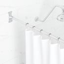 Signature Hardware Chrome 60 in. Straight Shower Rod 