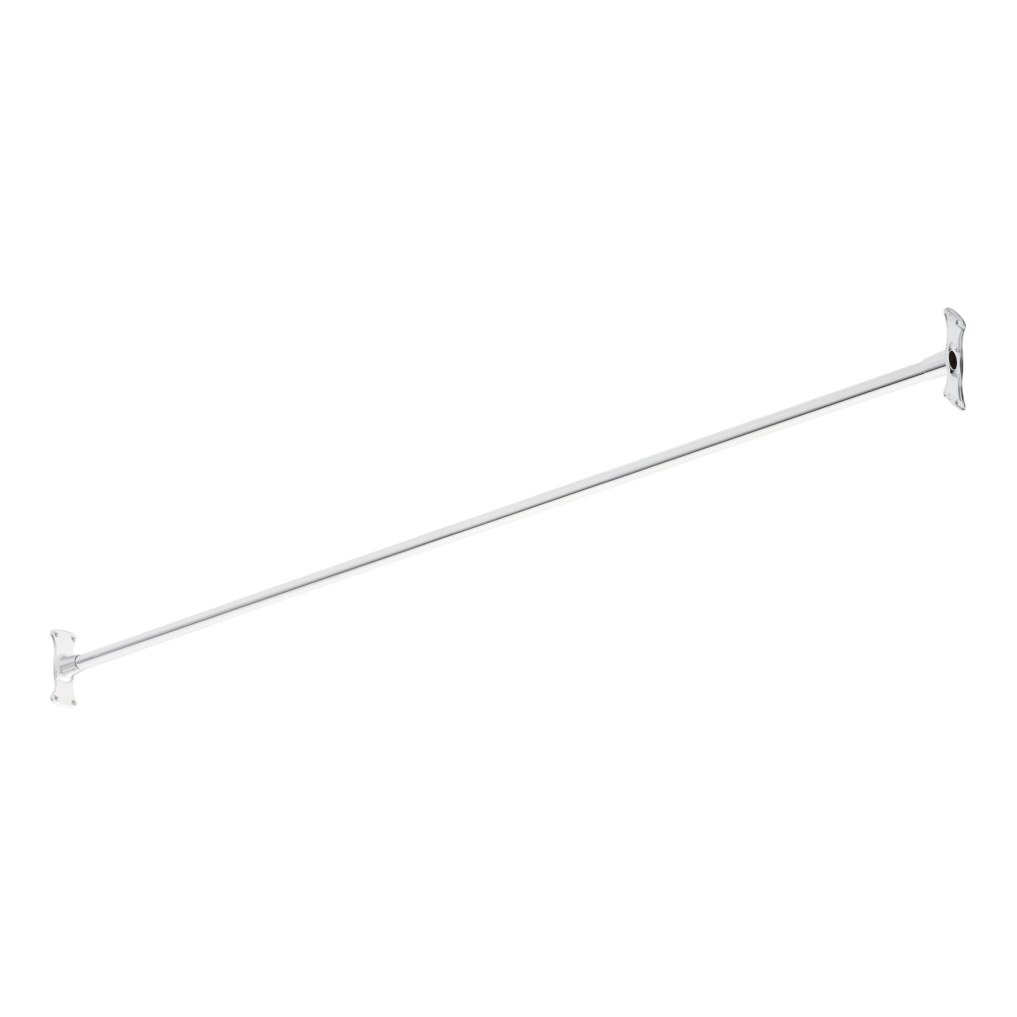 Signature Hardware Chrome 60 in. Straight Shower Rod 