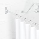 Signature Hardware Chrome 60 in. Straight Shower Rod 