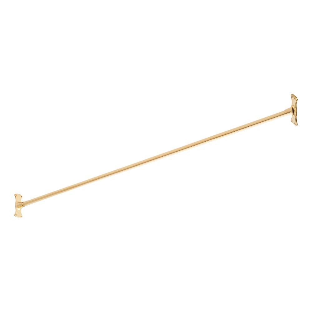 Signature Hardware Brushed Gold 66 in. Straight Shower Rod 