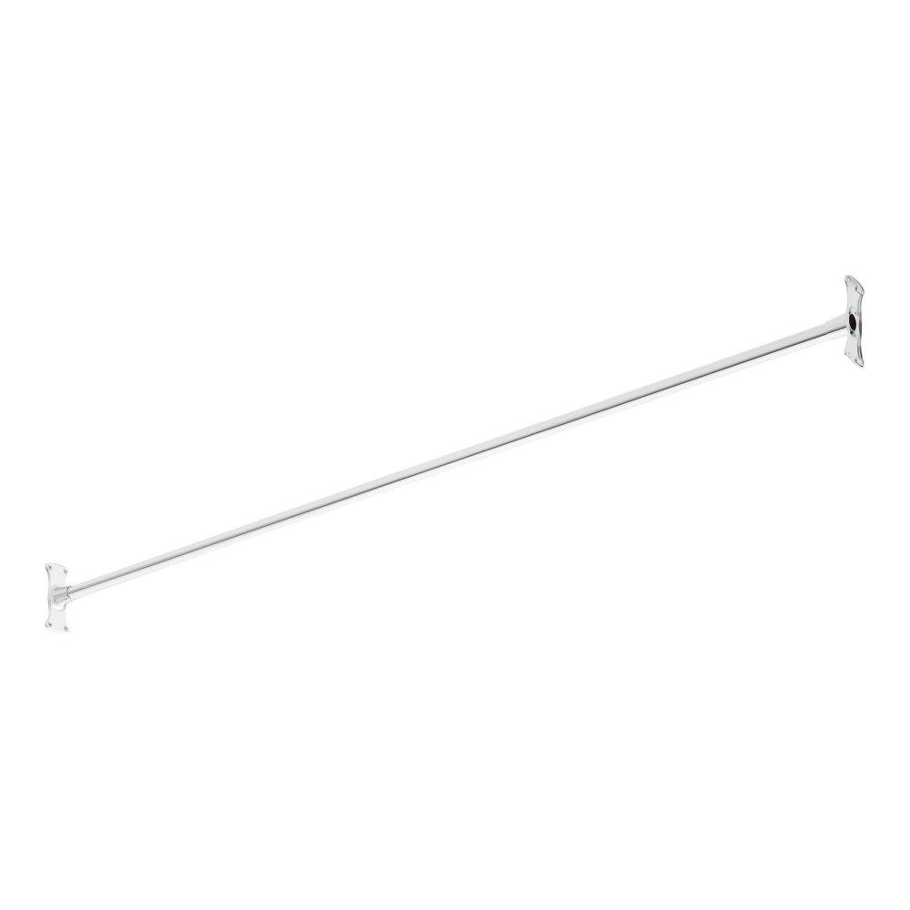 Signature Hardware Chrome 66 in. Straight Shower Rod 